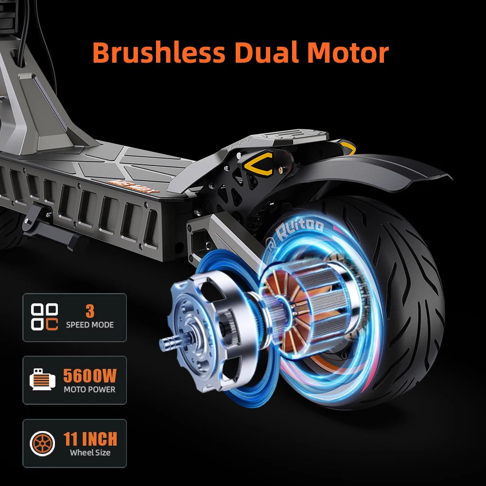 Dual Motor 5600W 60V27AH Fast Electrical Scooter