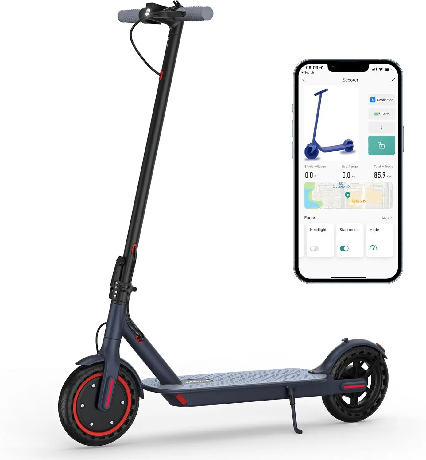 Max 21 Miles Long Range Folding E-Scooter